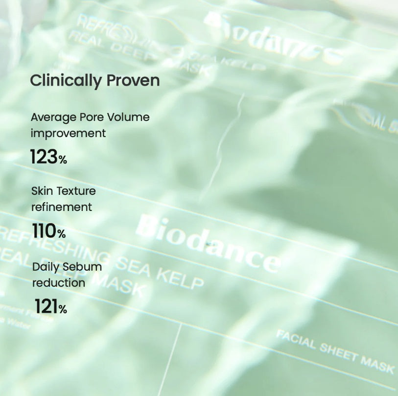 NEW ! Biodance Refreshing Sea Kelp Real Deep Mask Korean Beauty (4 stuks)