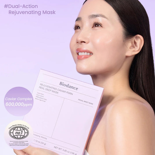 NEW ! Rejuvenating Caviar PDRN Real Deep Mask, Korean Beauty (4stuks)
