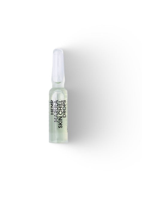HEMP MARULA SKIN CHILL DROPS : Kalmerende ampul met actieve ingrediënten met hennep- en marula-olie