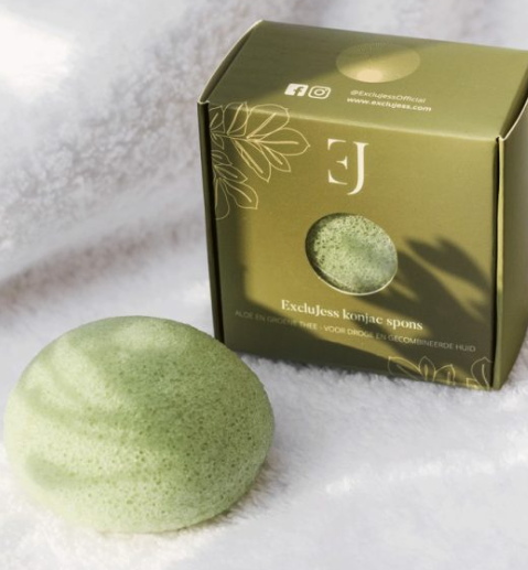 Aloë en groene thee konjac spons