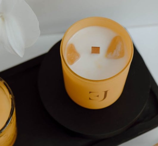 Crystal candle citrine : Abundance