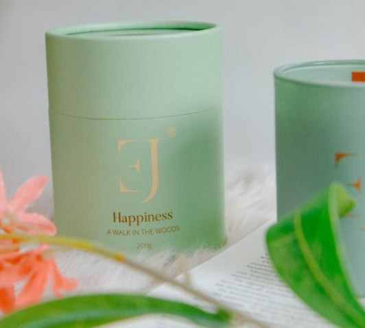 Crystal candle aventurine happiness