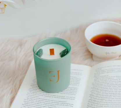 Crystal candle aventurine happiness