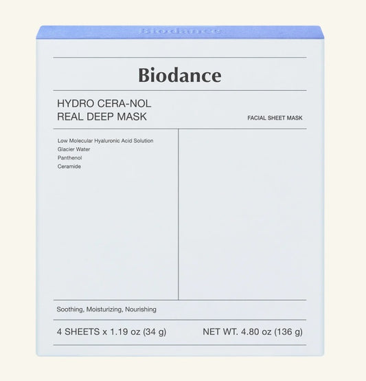 NEW ! Biodance : Hydro Cera-nol Real Deep Mask Korean Beauty (4 stuks)