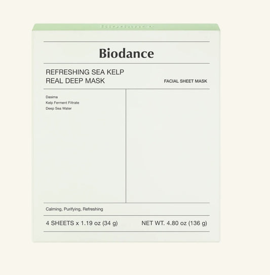 NEW ! 2x Biodance Refreshing Sea Kelp Real Deep Mask Korean Beauty