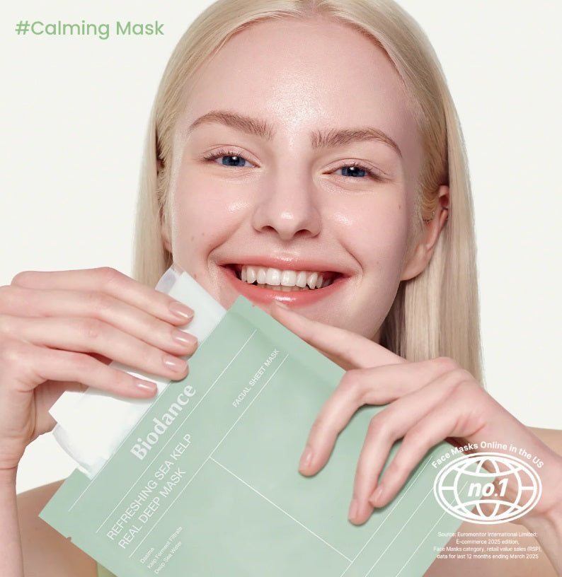 NEW ! Biodance Refreshing Sea Kelp Real Deep Mask Korean Beauty (4 stuks)