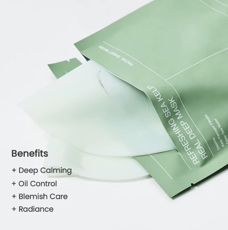 NEW ! Biodance Refreshing Sea Kelp Real Deep Mask Korean Beauty (4 stuks)