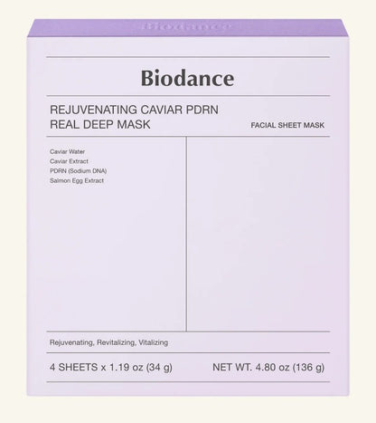 NEW ! Rejuvenating Caviar PDRN Real Deep Mask,  Korean Beauty (4stuks)