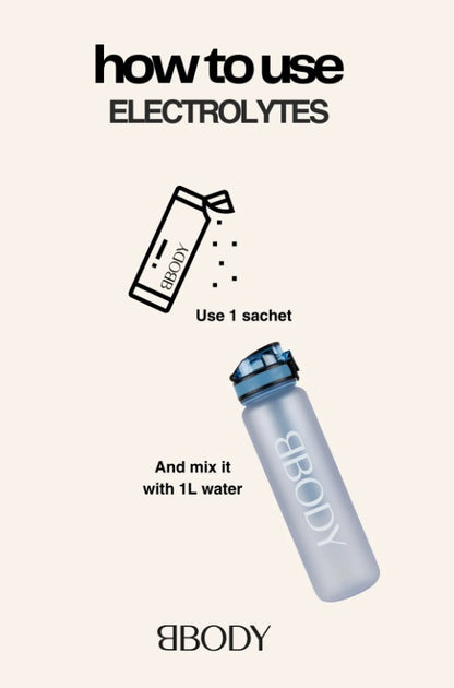 BBODY Clean Electrolyte Mix – elektrolyten zonder suiker voor hydratatie, energie en herstel