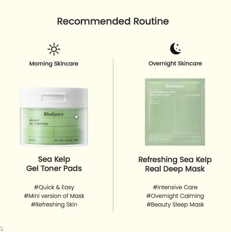 Sea Kelp Gel Toner Pads