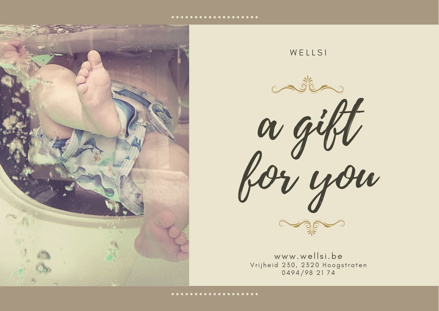 Cadeaubon : Baby Wellnesspas 5+1 Gratis ( floating + babymassage)