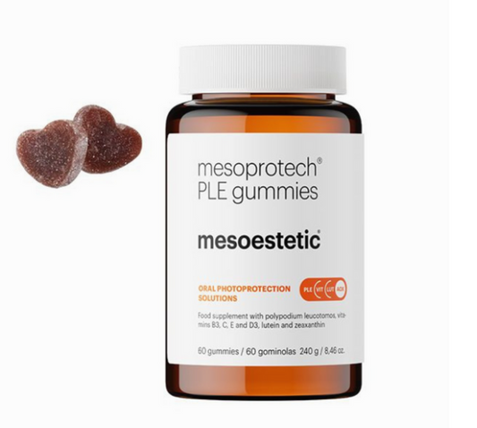Mesoestetic Mesoprotech® PLE Gummies – zonbescherming van binnenuit met antioxidanten