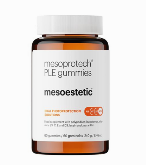 Mesoestetic Mesoprotech® PLE Gummies – zonbescherming van binnenuit met antioxidanten